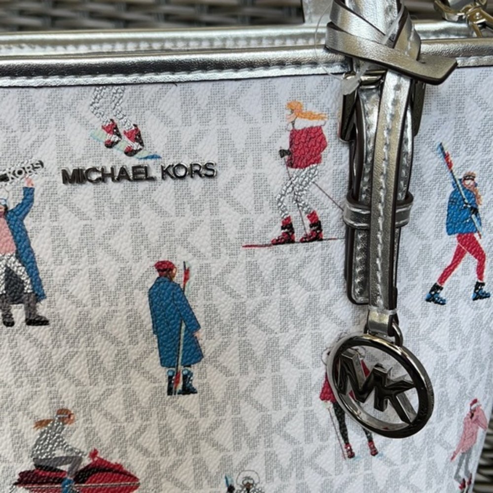 Michael Kors Jet Set Girls XS Convertible Satchel Bright White - Picture 13 of 16